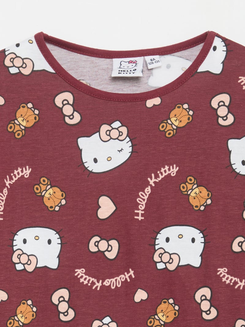 Lange pyjamaset 'Hello Kitty' - 2-delig Rood - Kiabi