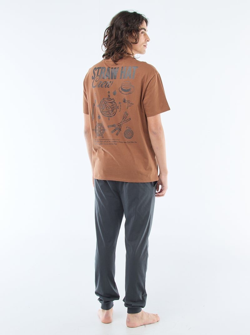 Lange pyjamaset 'One piece' - 2-delig Grijs - Kiabi