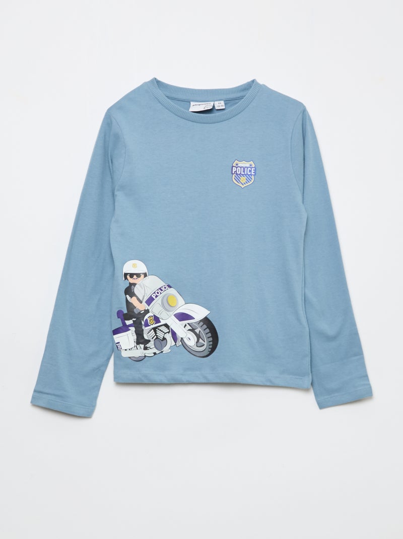 Lange pyjamaset 'Playmobil' - 2-delig Blauw - Kiabi