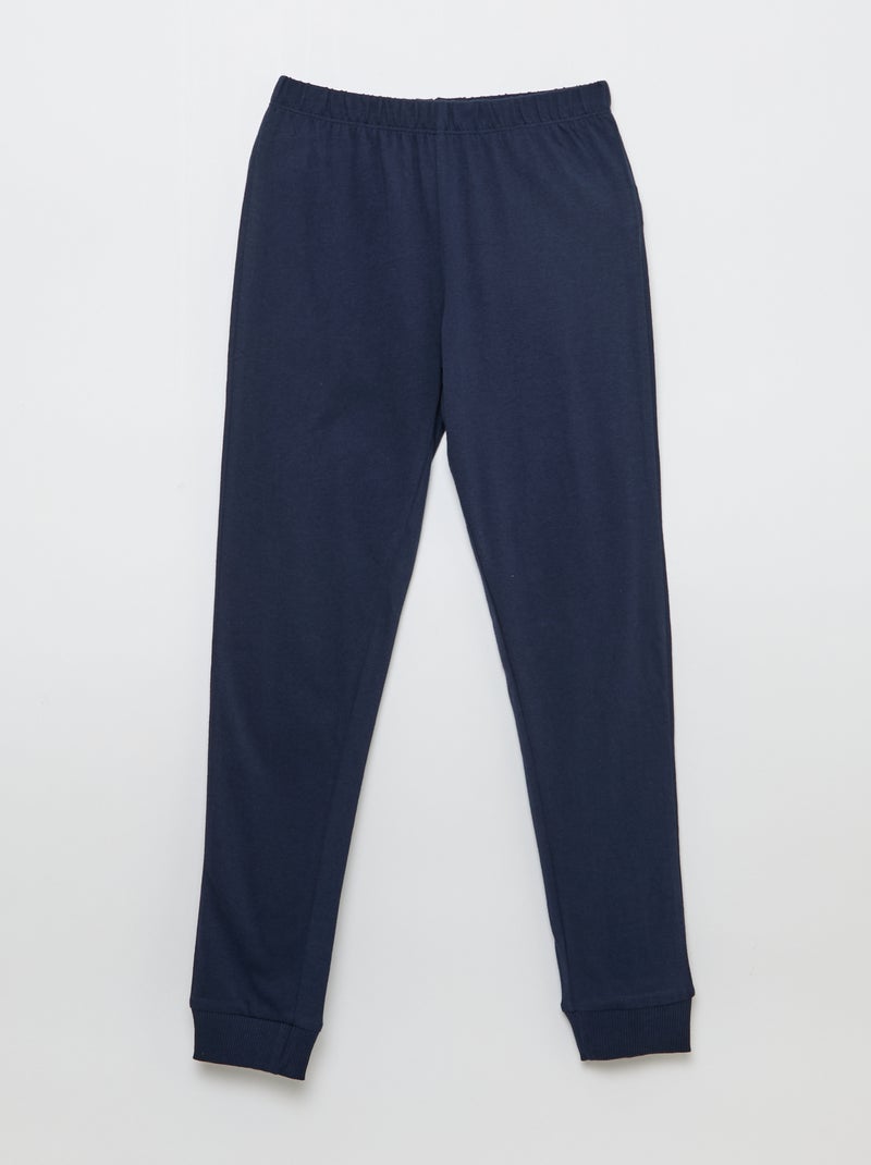 Lange pyjamaset 'Playmobil' - 2-delig Blauw - Kiabi