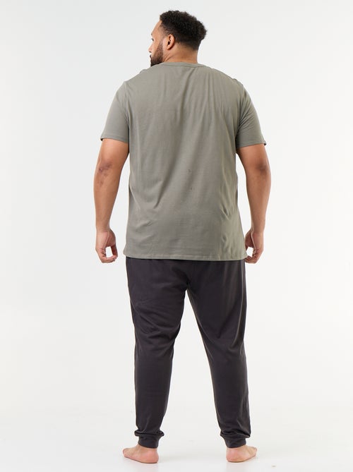 Lange pyjamaset T-shirt en broek - 2-delig - Kiabi