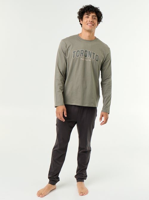 Lange pyjamaset van jersey - 2-delig - Kiabi