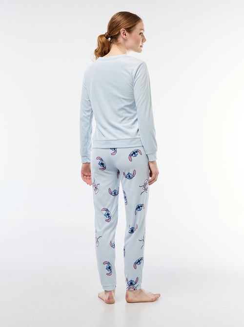 Lange pyjamaset van velours 'Stitch' 'Disney' - 2-delig - Kiabi Lange pyjamaset van velours 'Stitch' 'Disney' - 2-delig - Kiabi
