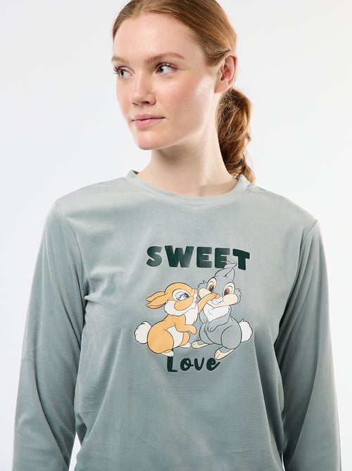 Lange pyjamaset van velours 'Stitch' 'Disney' - 2-delig - Kiabi Lange pyjamaset van velours 'Stitch' 'Disney' - 2-delig - Kiabi