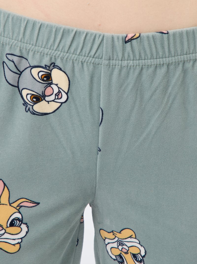 Lange pyjamaset van velours 'Stitch' 'Disney' - 2-delig Groen - Kiabi