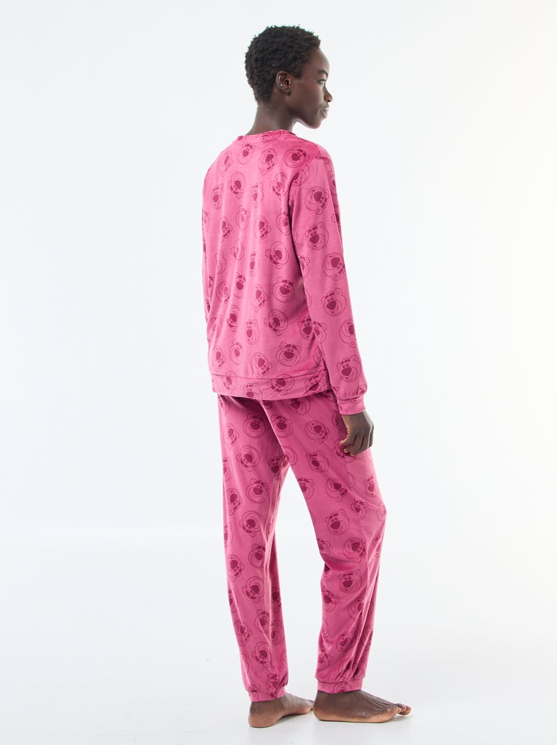 Lange pyjamaset van velours 'Stitch' 'Disney' - 2-delig Rose - Kiabi