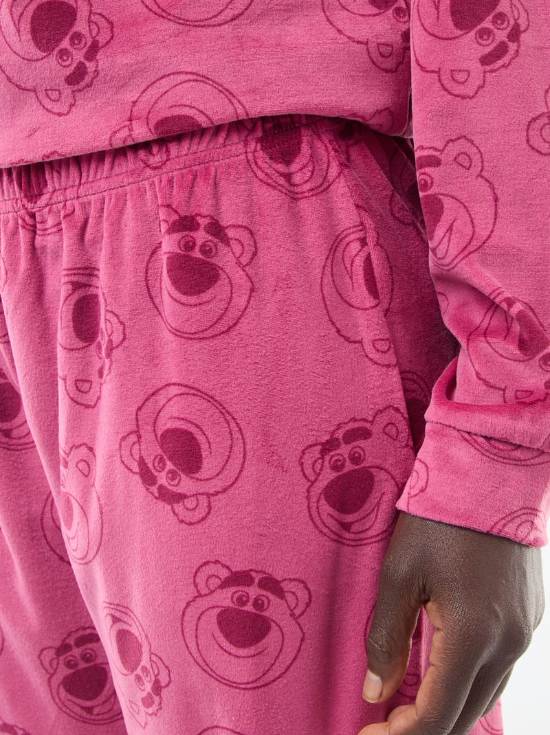 Lange pyjamaset van velours 'Stitch' 'Disney' - 2-delig Rose - Kiabi