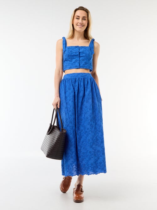 Lange rok met Engels borduurwerk - Kiabi