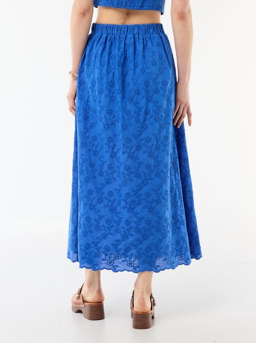 Lange rok met Engels borduurwerk - Kiabi