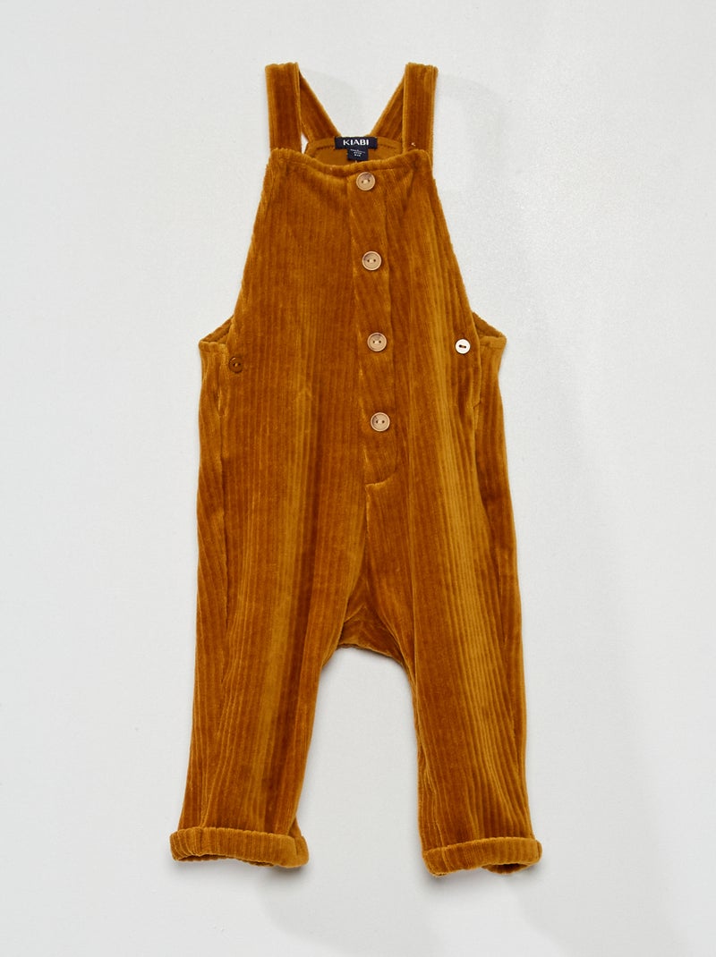 Lange salopette van tricot BRUIN - Kiabi