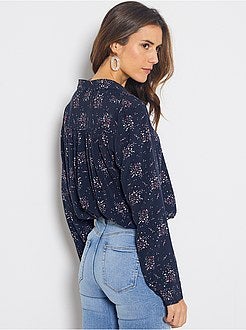 Lange soepele, gebloemde blouse - Kiabi