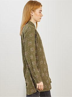 Lange soepele, gebloemde blouse - Kiabi