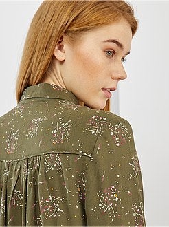 Lange soepele, gebloemde blouse - Kiabi