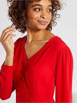 Lange soepelvallende jurk - Kiabi