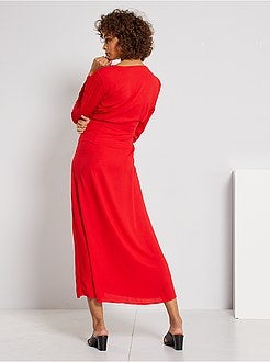 Lange soepelvallende jurk - Kiabi