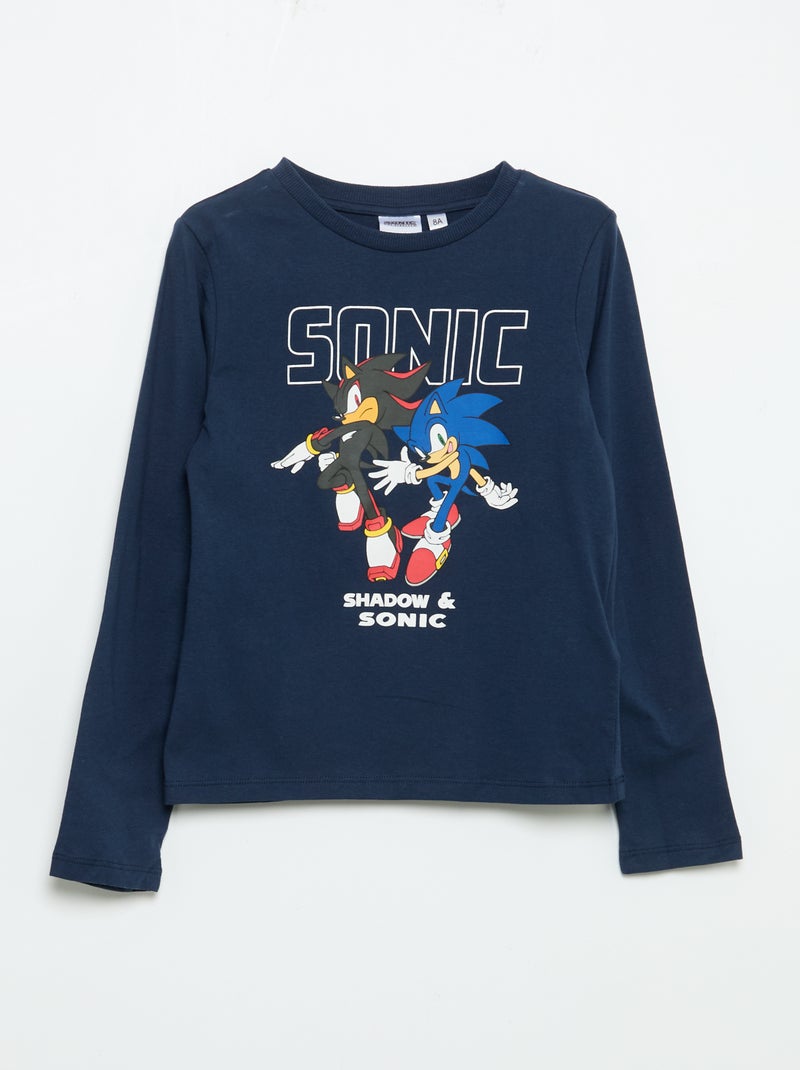 Lange 'Sonic' 2-delige pyjamaset Blauw - Kiabi