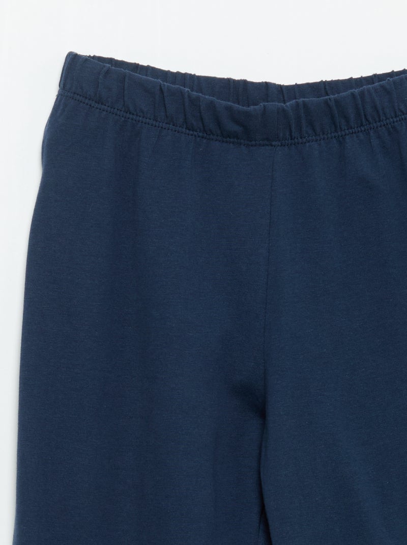 Lange 'Sonic' 2-delige pyjamaset Blauw - Kiabi