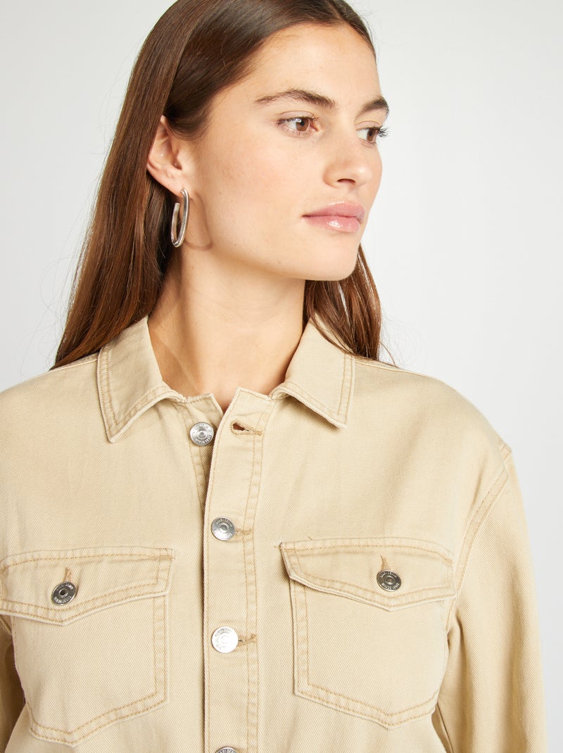 Lange spijkerjumpsuit BIEGE - Kiabi