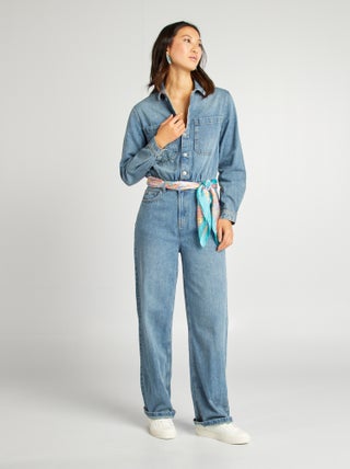 Lange spijkerjumpsuit