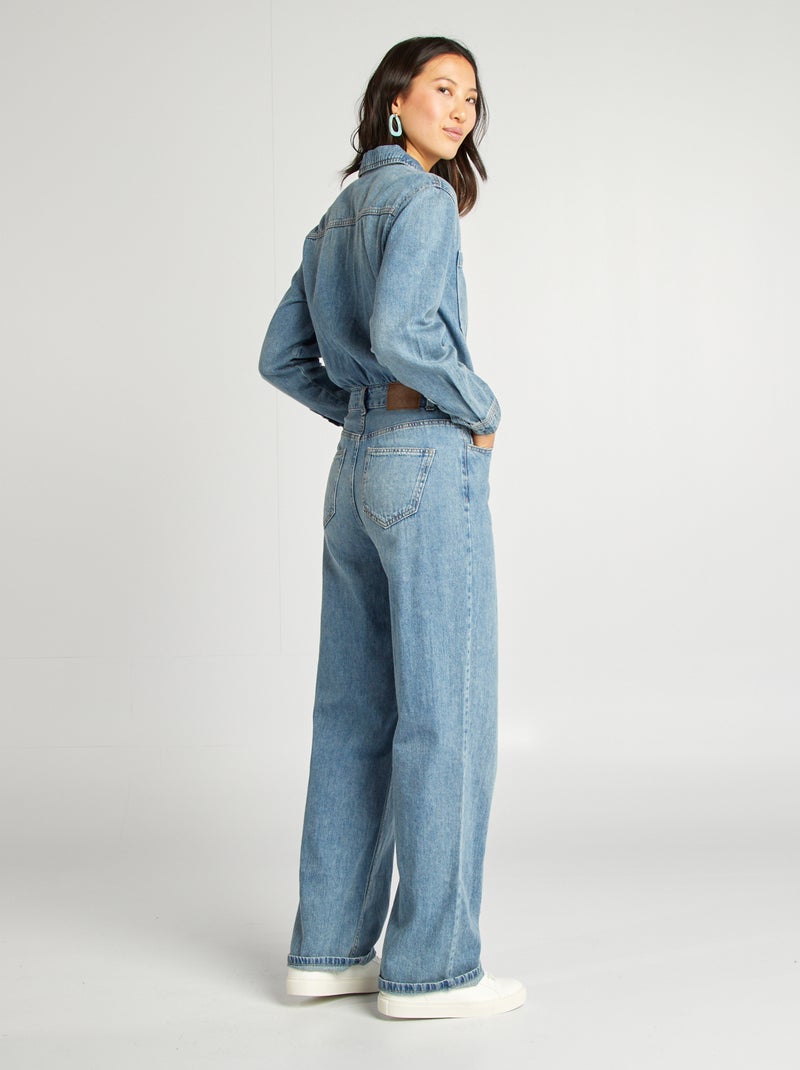 Lange spijkerjumpsuit BLAUW - Kiabi