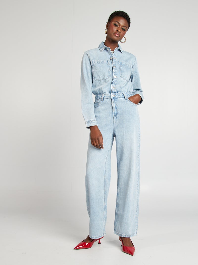 Lange spijkerjumpsuit BLAUW - Kiabi