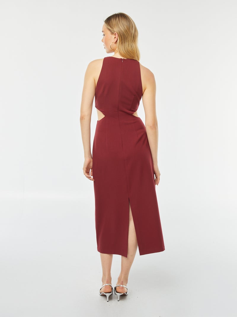 Lange, strakke jurk zonder mouwen ROOD - Kiabi