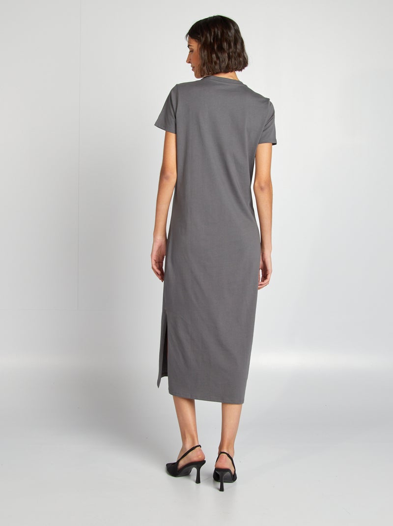 Lange T-shirtjurk GRIJS - Kiabi