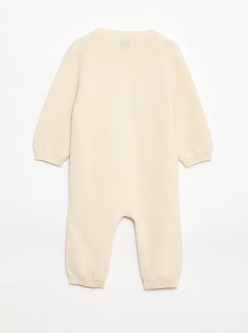 Lange tricot overall met ribbelsteek - Kiabi