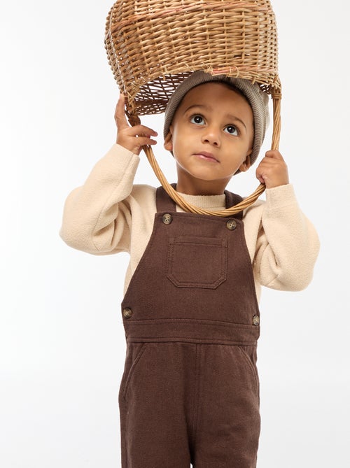 Lange tuinbroek van twill met borstzak - Kiabi