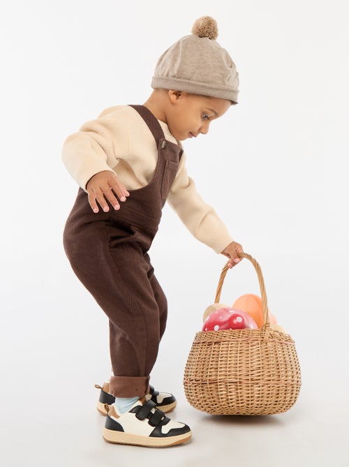 Lange tuinbroek van twill met borstzak - Kiabi