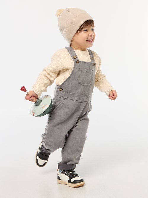 Lange tuinbroek van twill met borstzak - Kiabi