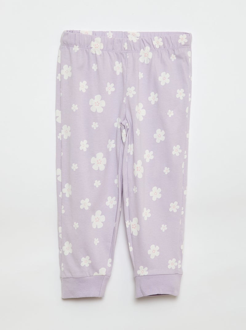 Lange, tweedelige Disney-pyjama met Stitch-print - 2-delig Paars - Kiabi