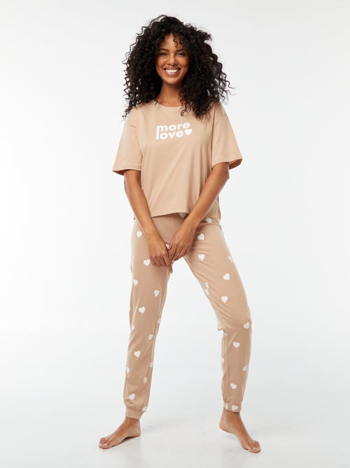Lange, tweedelige pyjama - 2-delig - Kiabi