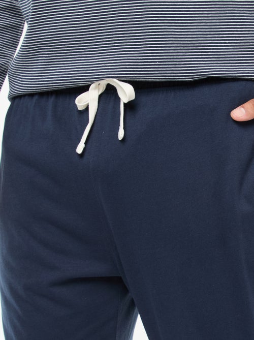 Lange, tweedelige pyjama van jersey met T-shirt + broek - 2-delig - Kiabi