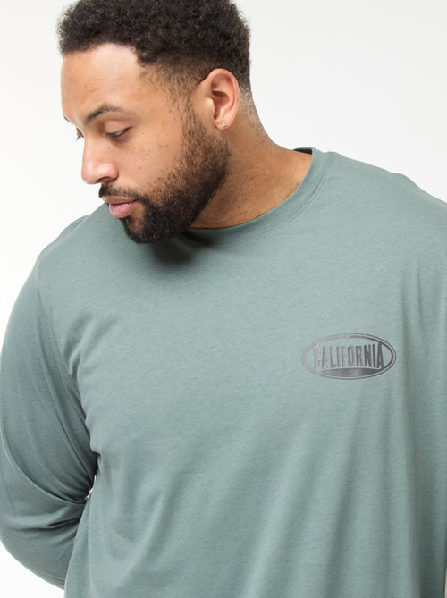 Lange, tweedelige pyjama van jersey met T-shirt + broek - 2-delig - Kiabi