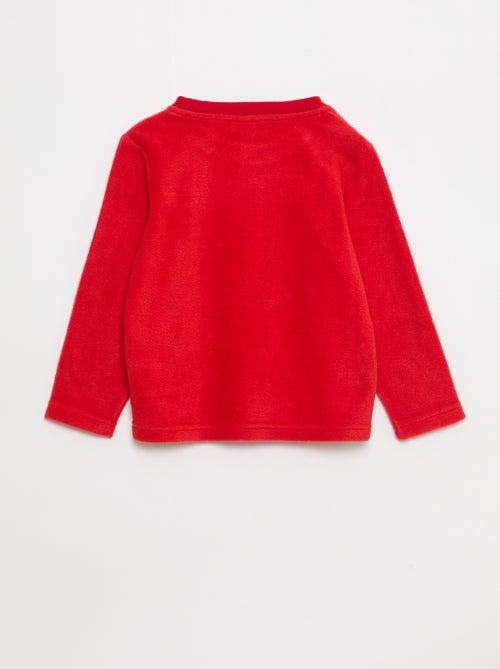 Lange, tweedelige pyjama van microfleece - 2-delig - Kiabi