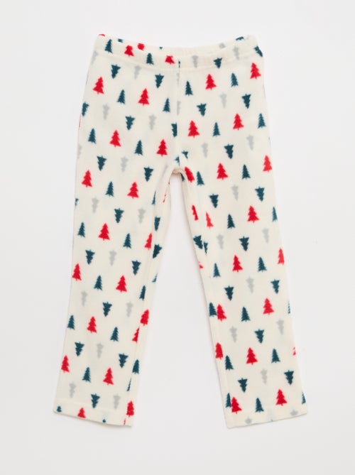 Lange, tweedelige pyjama van microfleece - 2-delig - Kiabi