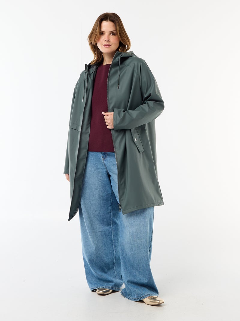 Lange waterafstotende parka Kaki - Kiabi