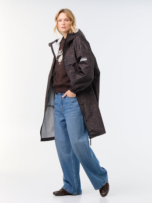 Lange waterafstotende parka met capuchon - Kiabi