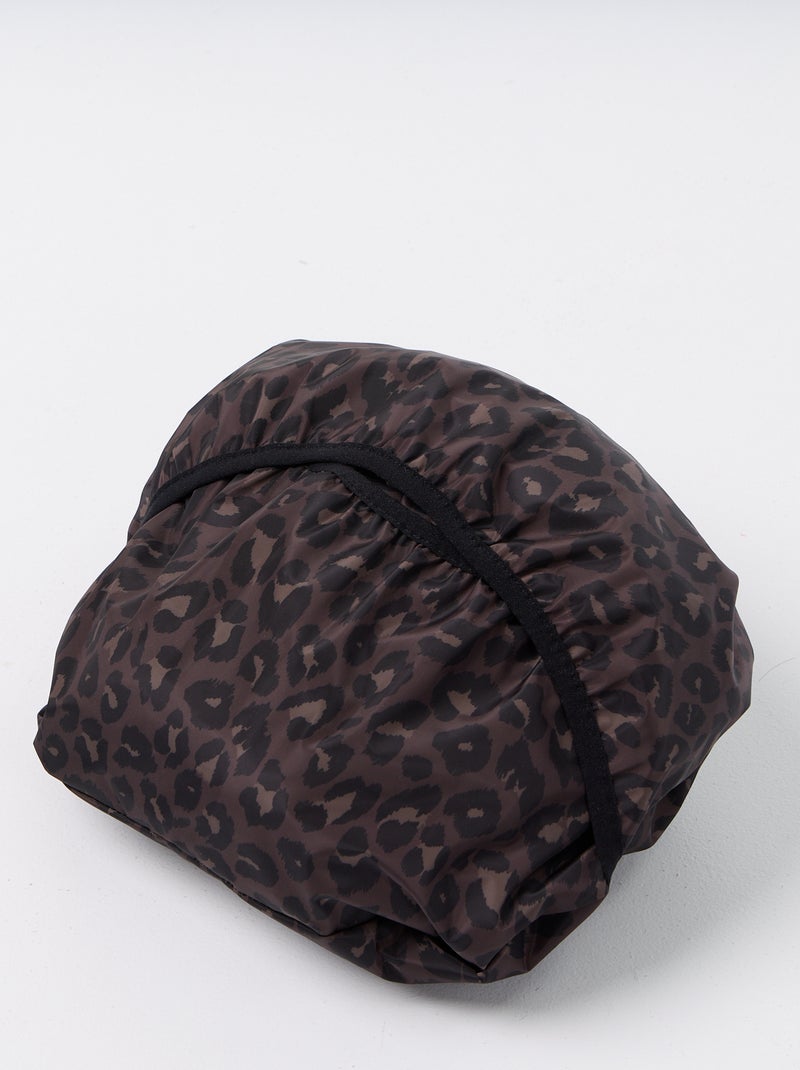 Lange waterafstotende parka met capuchon Bruin - Kiabi
