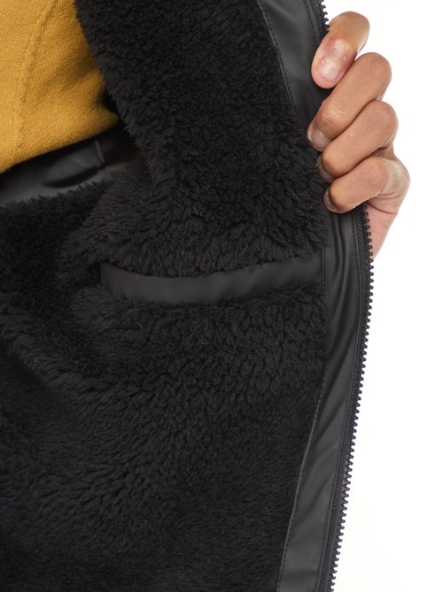 Lange, waterafstotende parka met capuchon en warme voering - Kiabi