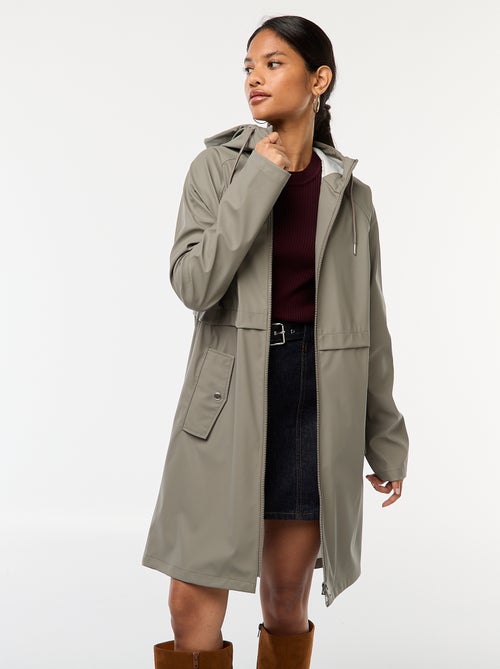Lange, waterafstotende parka met capuchon - Kiabi