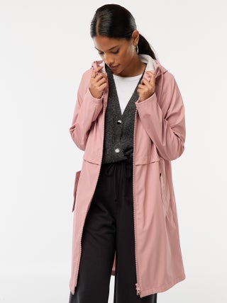 Lange, waterafstotende parka met capuchon
