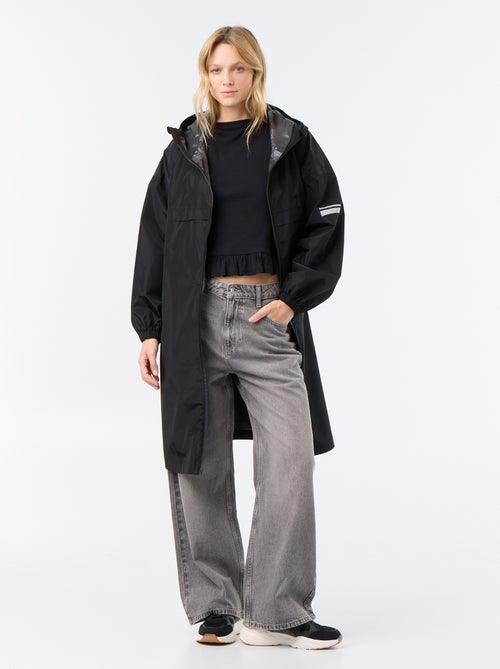 Lange waterafstotende parka met capuchon - Kiabi