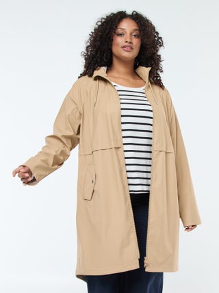 Lange, waterafstotende parka met reflecterende details