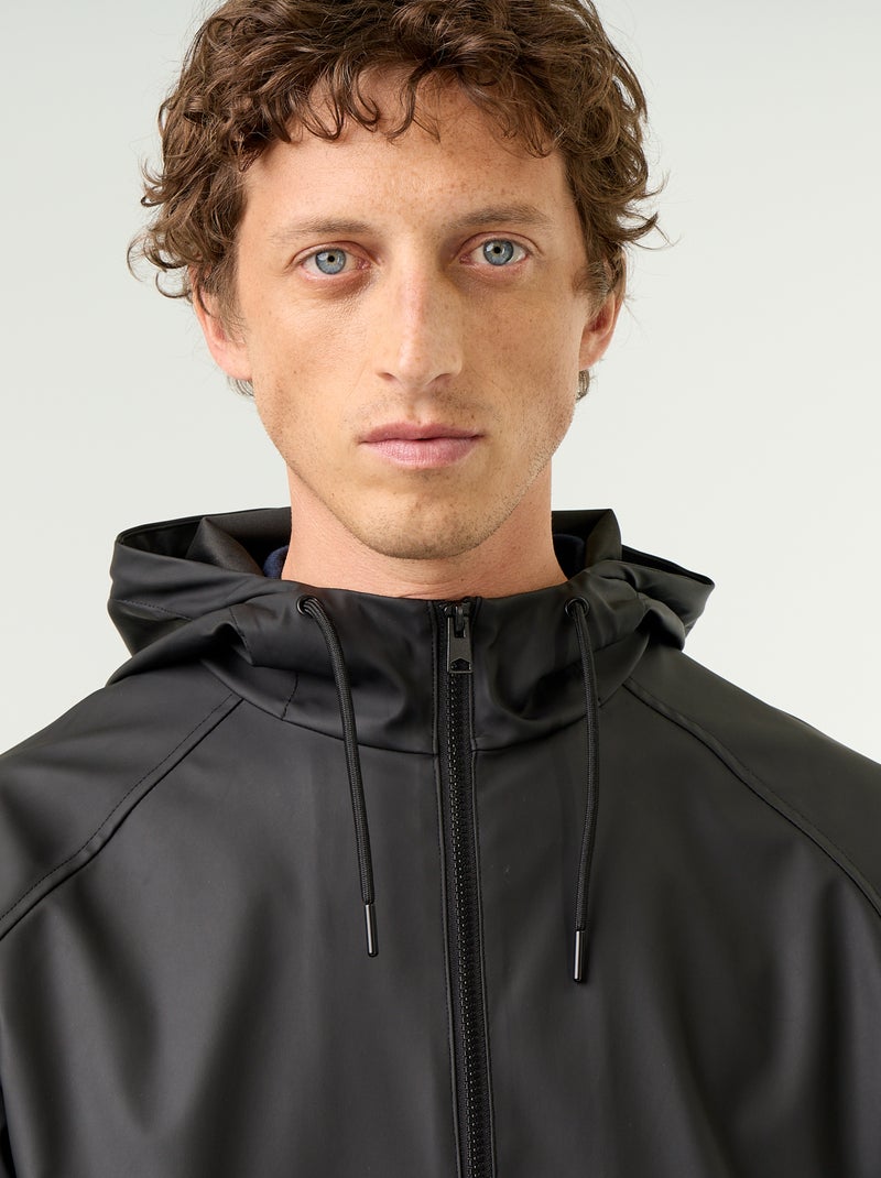 Lange waterafstotende parka Zwart - Kiabi