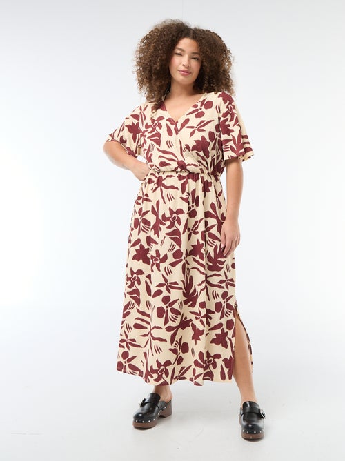 Lange wikkeljurk - Kiabi