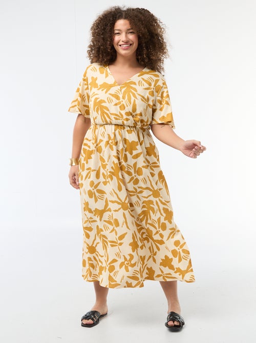 Lange wikkeljurk - Kiabi