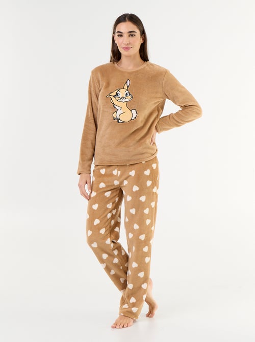 Lange 'Winnie' pyjama van Disney van fleece - 2-delig - Kiabi