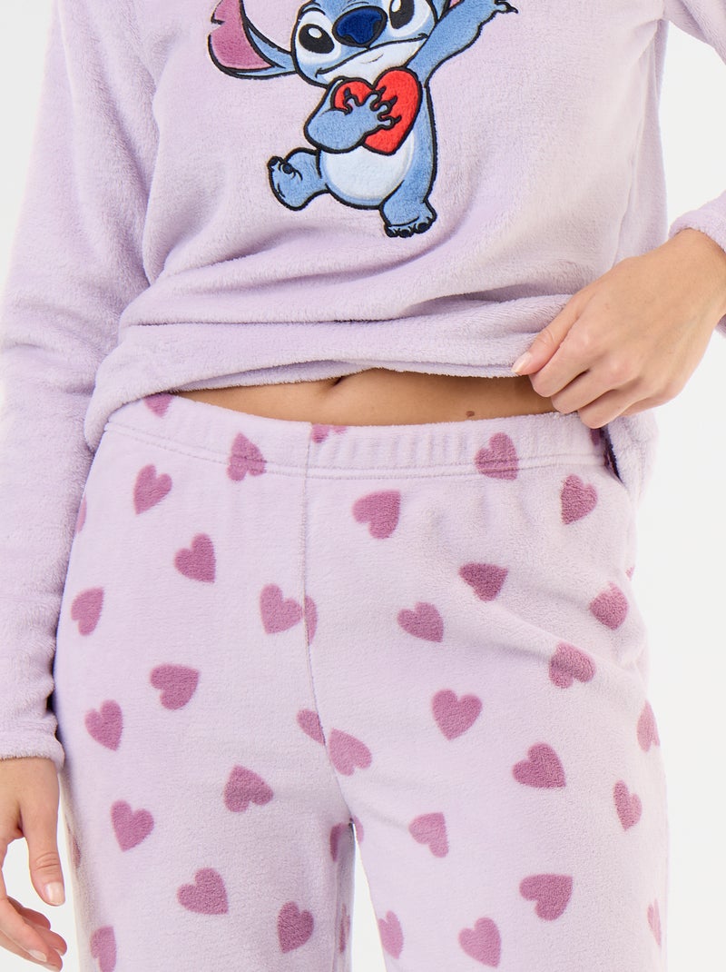 Lange 'Winnie' pyjama van Disney van fleece - 2-delig Roze - Kiabi